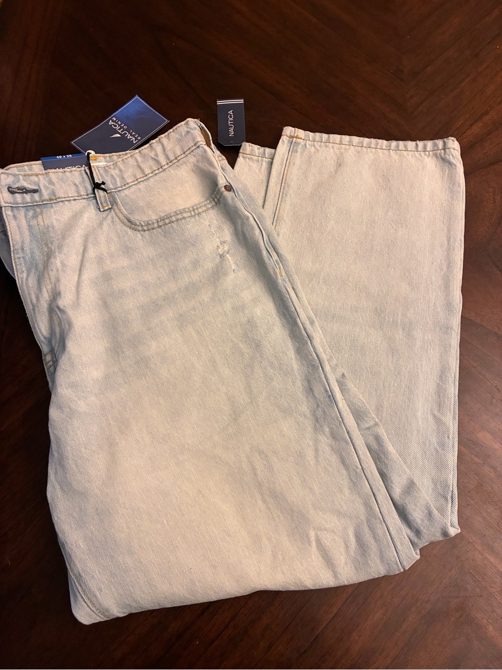 Nautica Men's Relaxed Fit Jean, Ocean Shallows Wash, 40W x 30L New